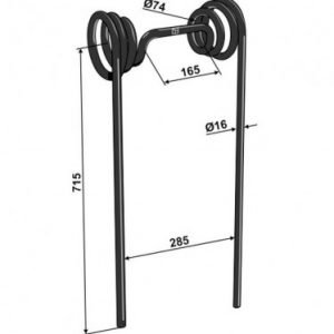 Зуб пружинный (заказ от 50шт) (Артикул 850100584AE)