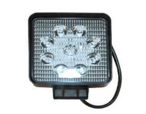 Фара дополнительная квадрат., рассеиваемый свет 9 диодов 27W (AE27S-9LED-42PC