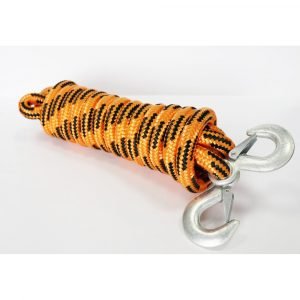 Трос (шнур плетёный) 12т с 2 крюками (11769)