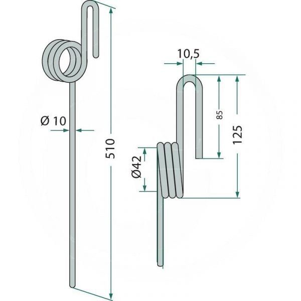 Зуб пружинный (артикул Z66181) — изображение 1