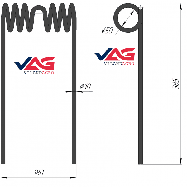 Зуб пружинный (артикул ЗБР-024А ) — изображение 1