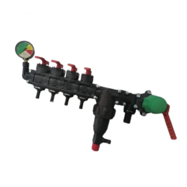 471140206 Регулятор ARAG 4-х секционный ручной с фильтром и фитингами D=25 мм (4711402006) — изображение 1